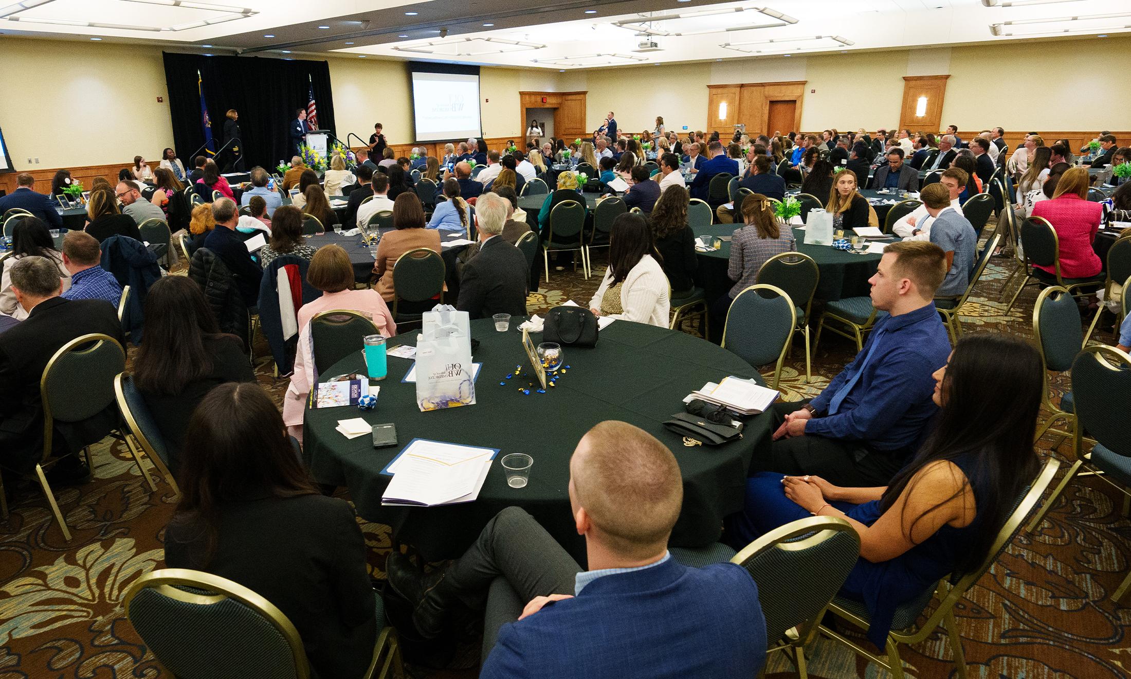 An image the audience at the 2024 OUWB Honors Convocation