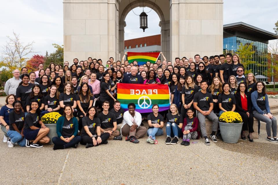 An image of those from the OUWB community who supported National Coming Out Day in 2019